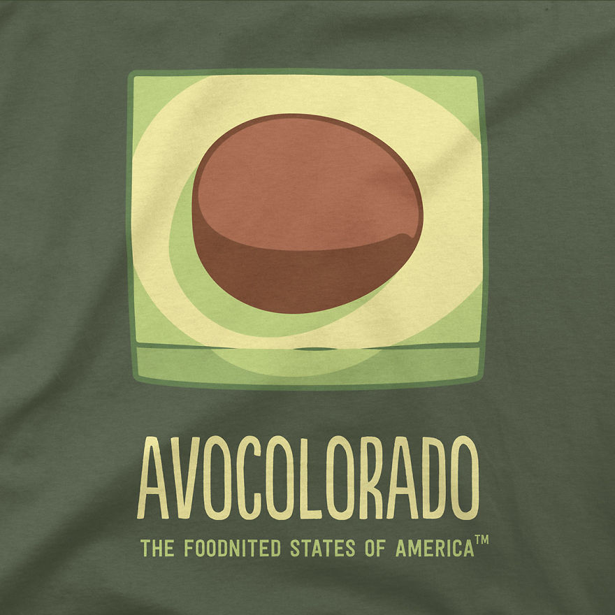 I Created An Illustration Series Of Food Puns Using The United States