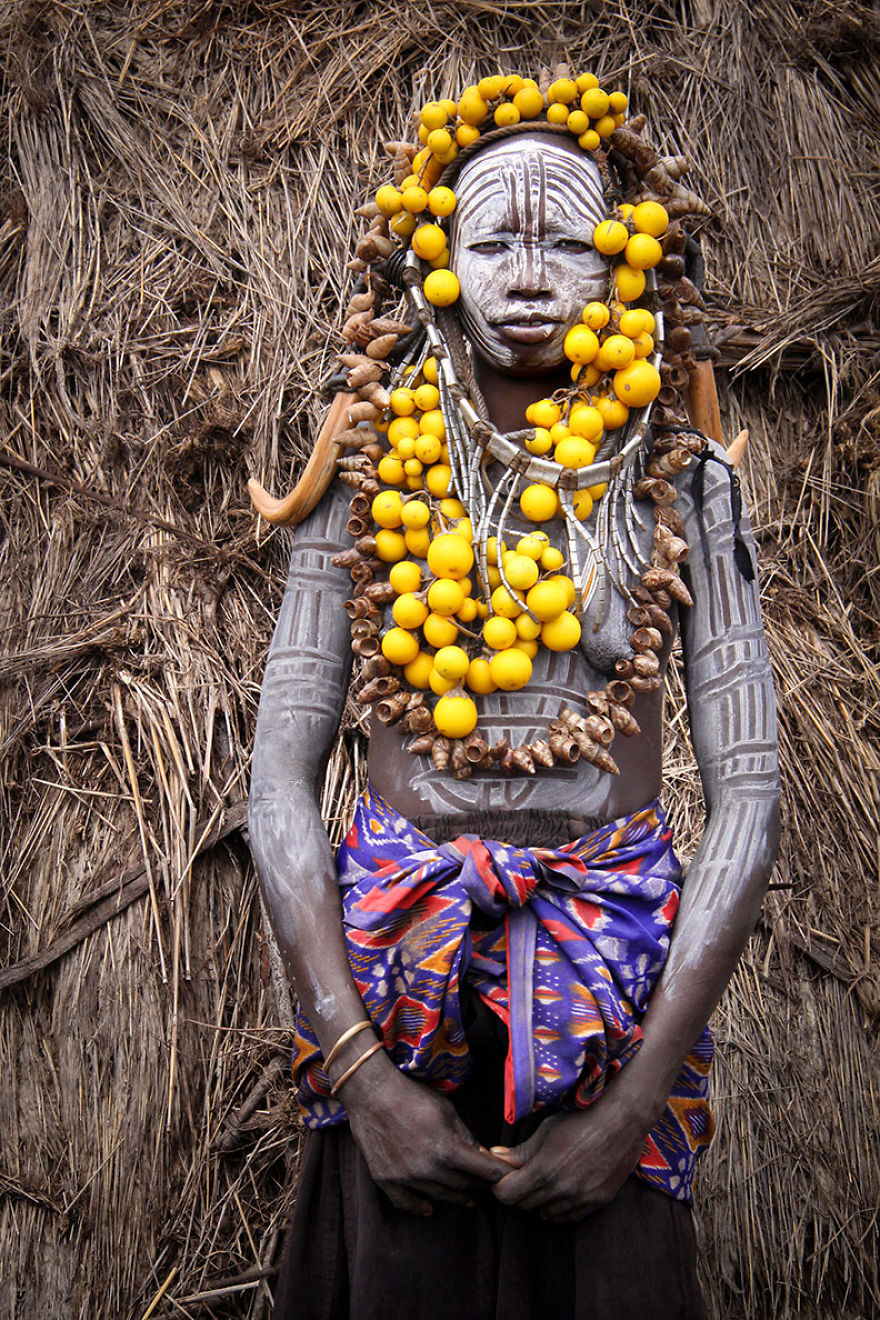 Mursi Woman In The Omo Valley, Ethiopia