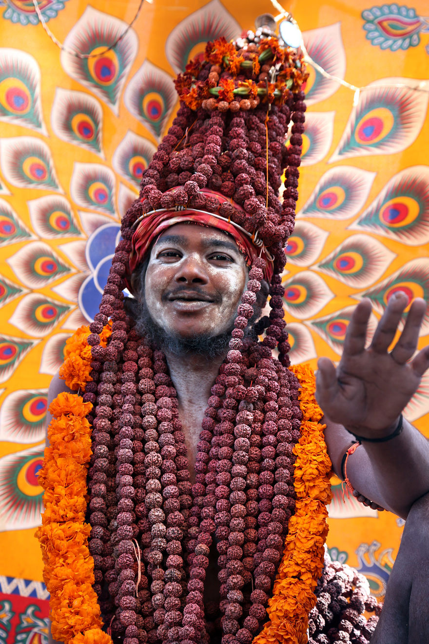 Hindu Guru At The Maha Kumbh Mela, Allahabad