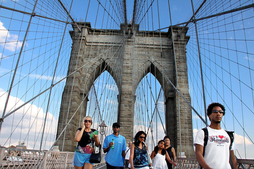 Walk On The Brooklyn Bridge, NYC