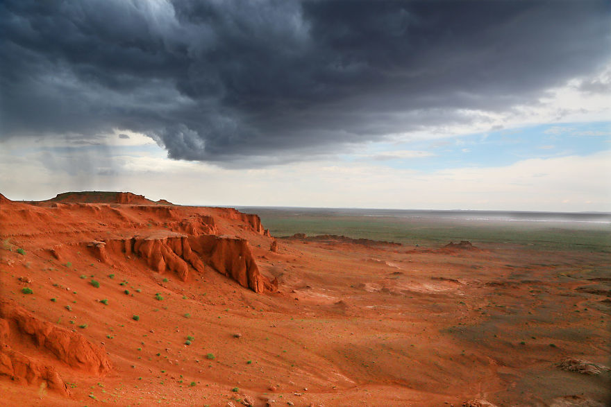 Storm At The Red Cliff, Mongolia
