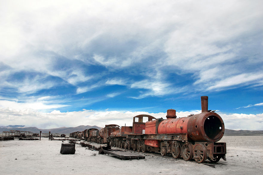 An Abandoned Train Rusts Around Uyuni, Bolivia