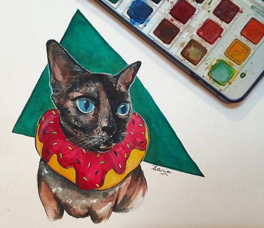 Bangladeshi Artist Draws Pet Animals In Exchange For Donations Which Go To Local Animal Shelters And Clinics