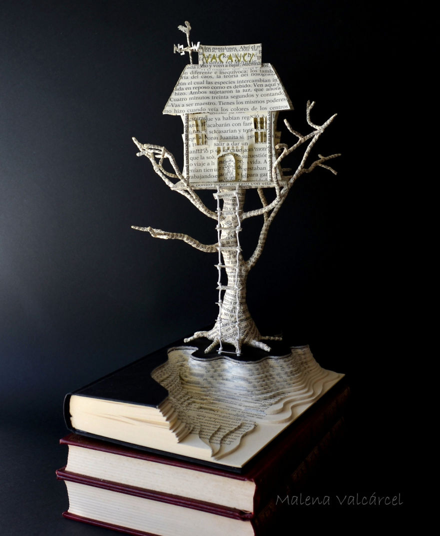Book Sculptures Are My Passion, I Work With Paper To Create Elaborated Forms