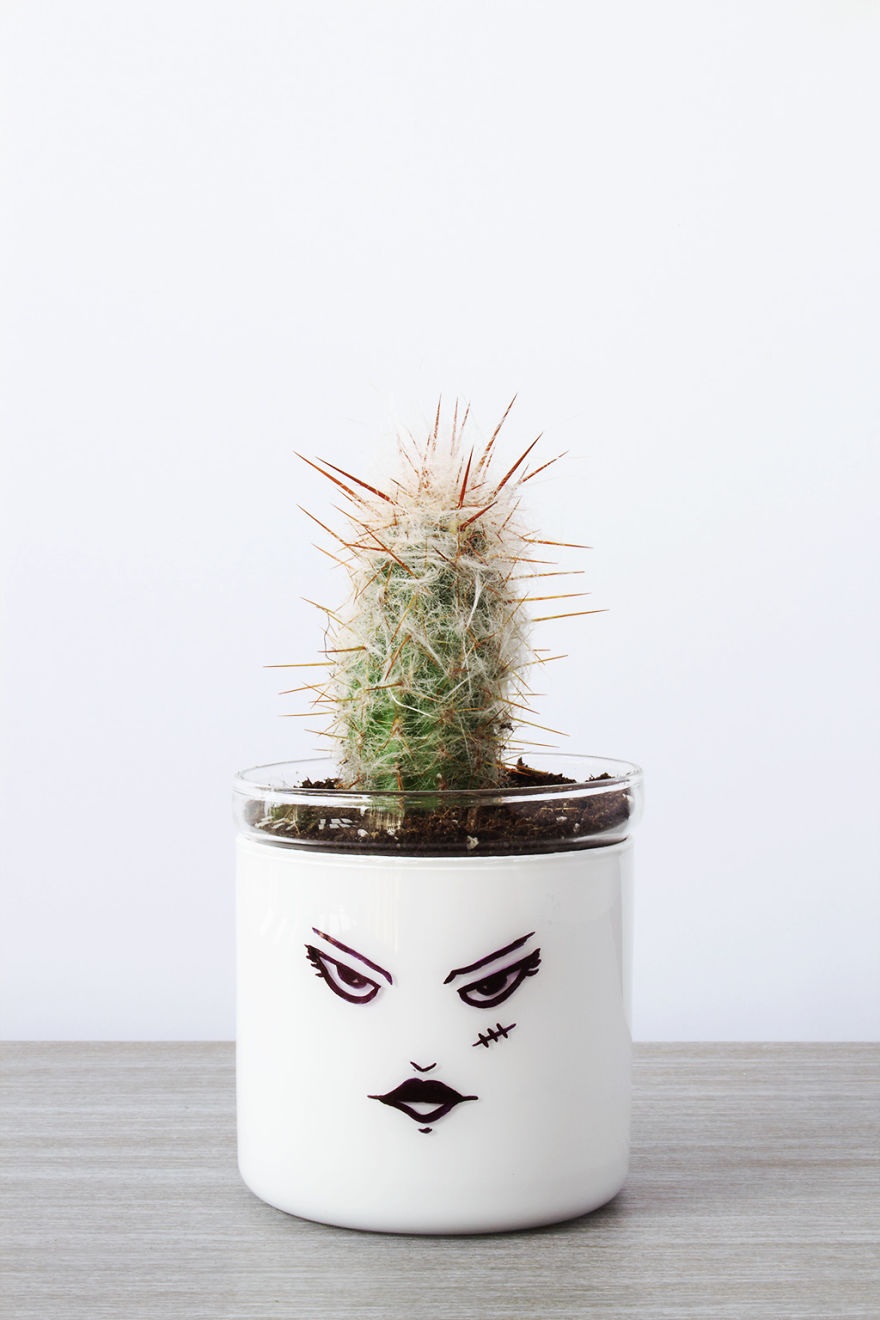How To Make Mr. And Mrs. Frankenstein Succulent Pots