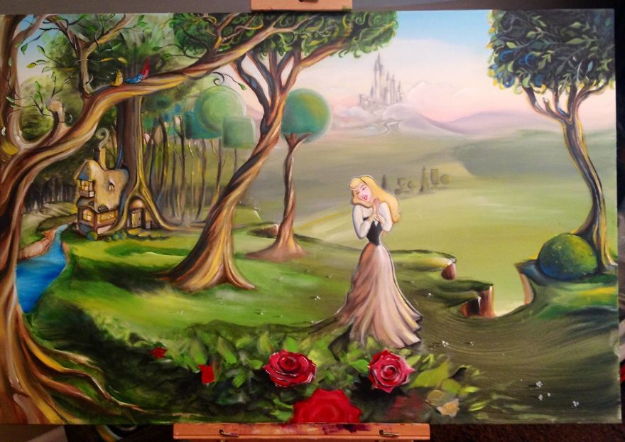 Disney Sleeping Beauty Scene I Imagined And Painted