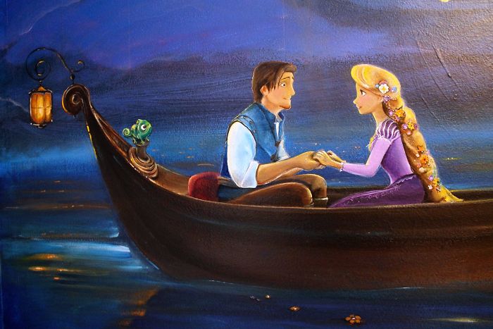 I Painted A Disney 'Tangled' Mural In My Daughter's Room