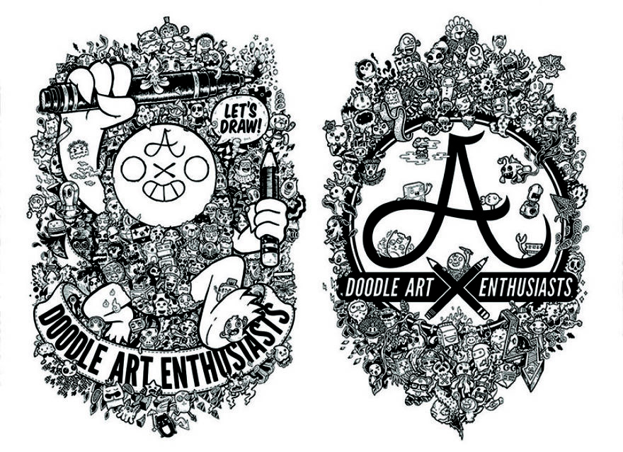 Doodlers Combined Their Doodle Characters For A Shirt. The Results Are Amazing!