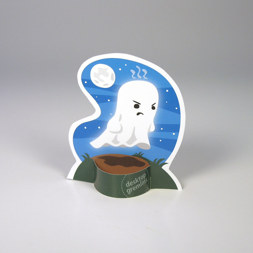 I Made A Grumpy Little Ghost For Your Desk