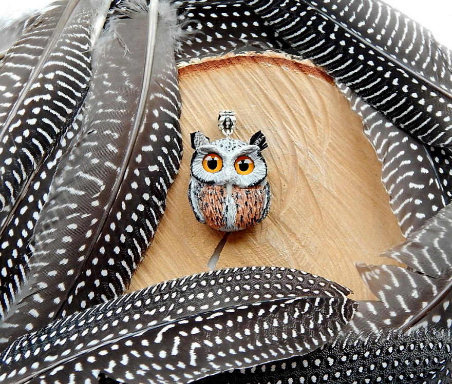 I Made This Eagle Owl Pendant Out Of Clay