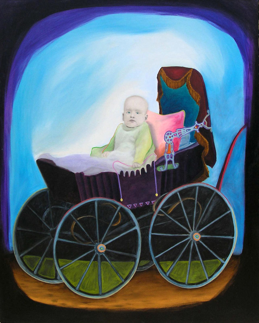 I Made Hauntingly Colorful Paintings Of My Dead Ancestors
