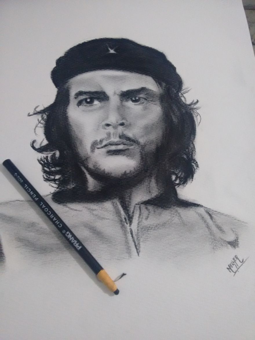 This Portrait Of Che Guevara Took Me 3 Hours To Complete