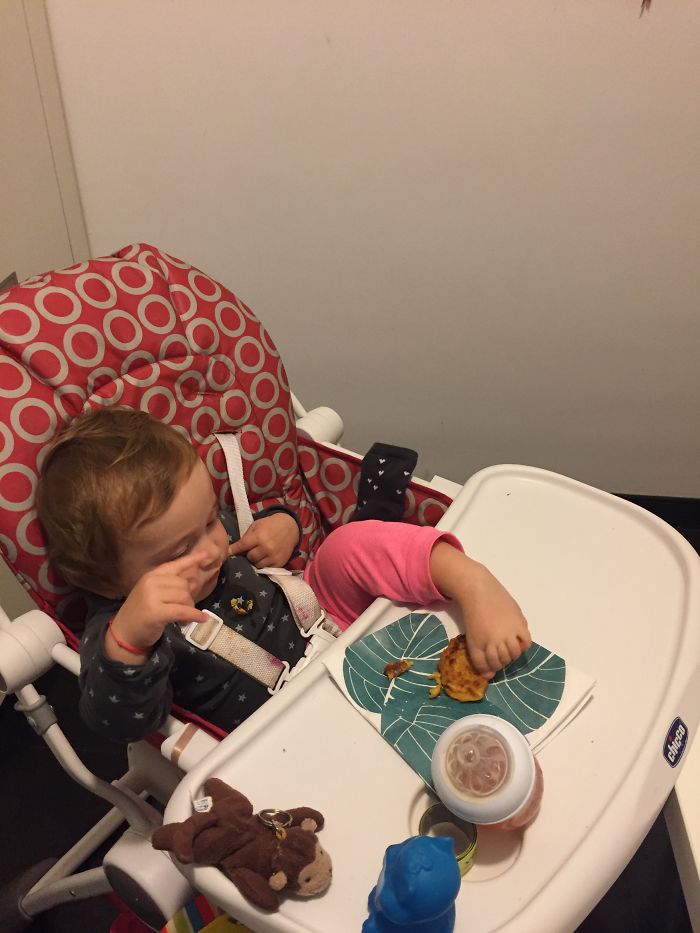 My Daughter Tastes A Cookie With Her Foot:)