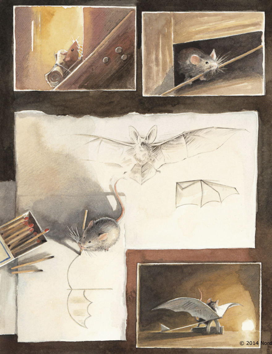 Illustrations Of The Incredible Adventures Of A Flying Mouse