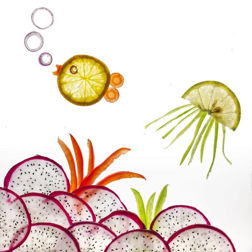 Ingredientales: I Create Stories Using Fruits And Vegetables