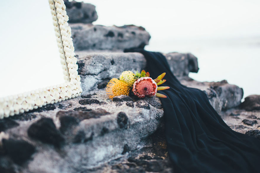 We Did It! Black Wedding Dress & Lava Rocks Wedding In Hawaii