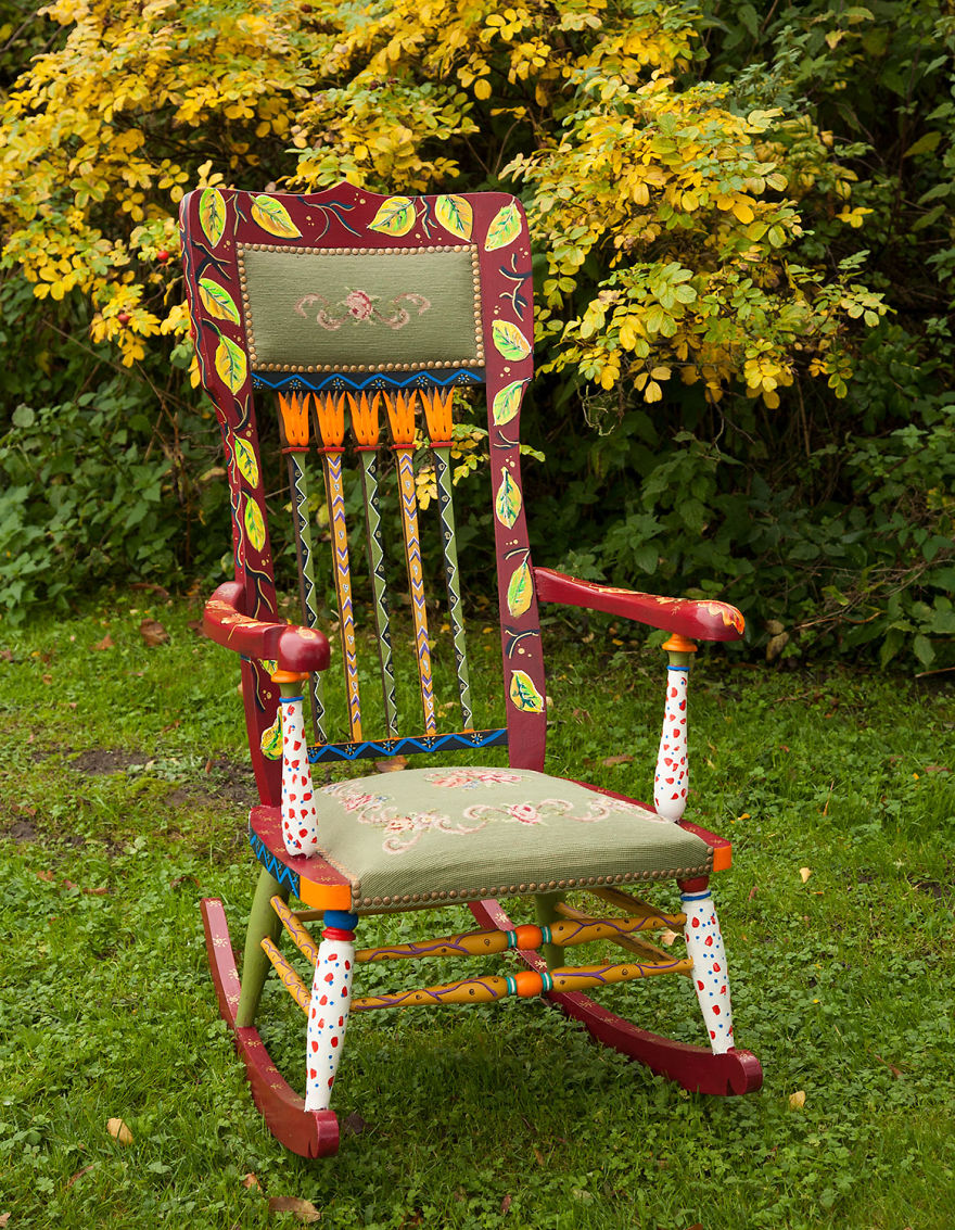 An Old Rocking Chair Met The Danish Artist Sinnet Tiwaz And It Was Never The Same.