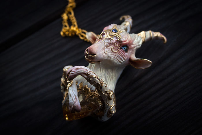Magical Jewelry And
Creatures From Polymer Clay And Minerals