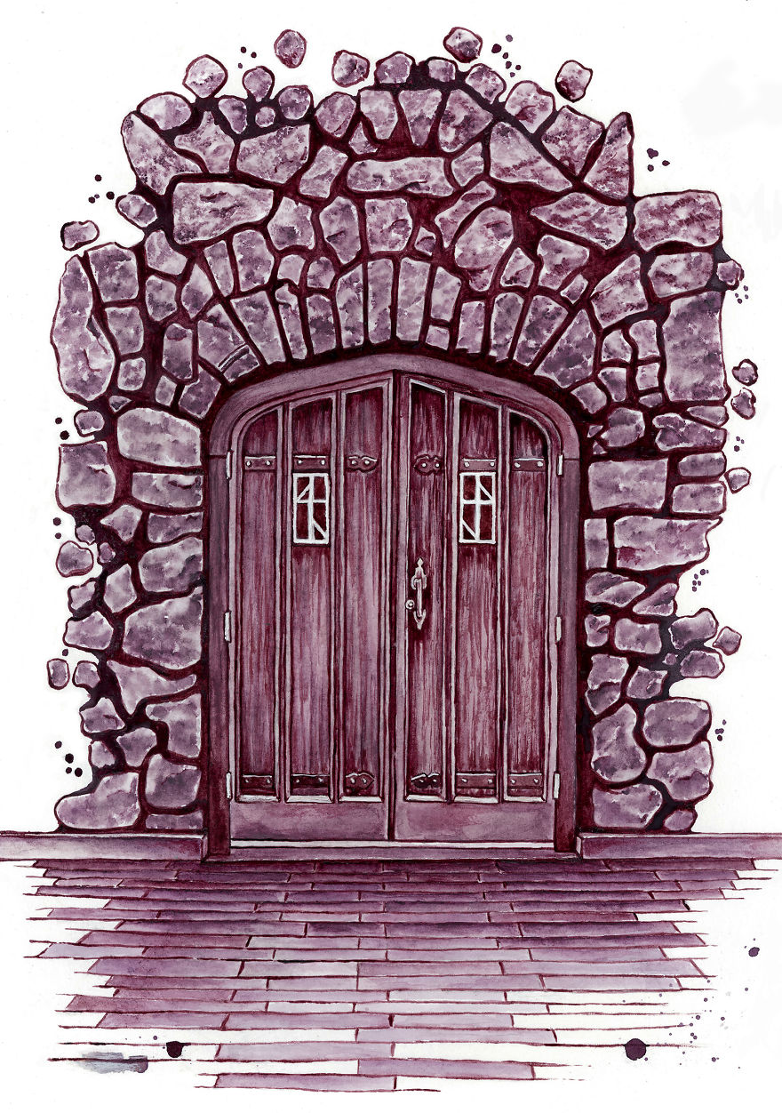 Carriage House Doors At Vineland Estates Winery. Wine: Merlot