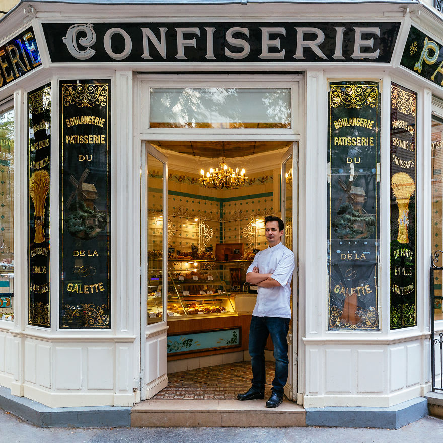 Boris Lumé, Standing Proudly At The Entrance Of His Lovely Bakery-Confectionery