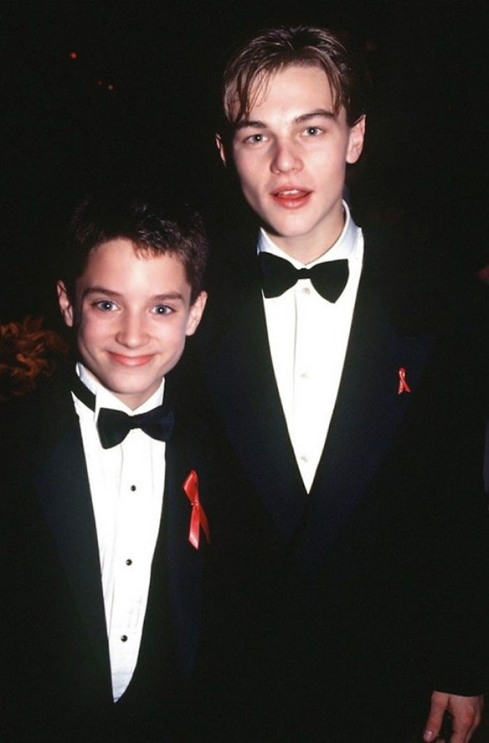 13-Year-Old Elijah Wood And 20-Year-Old Leonardo Dicaprio At The 66th Academy Awards, 1994