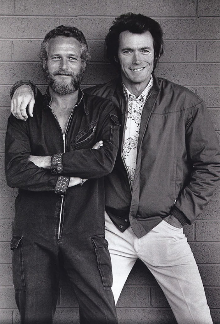 Paul Newman And Clint Eastwood Met By A Chance Outside A Motel In Tucson, Arizona, 1972