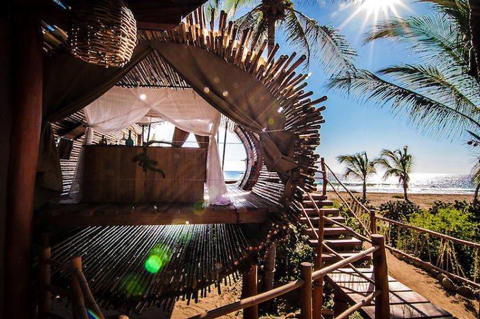Solar-Powered Cylindrical Treehouse In Mexico