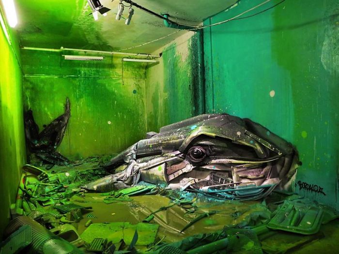 Portuguese Street Artist Makes Animal Art From Trash To Remind Humans About Pollution