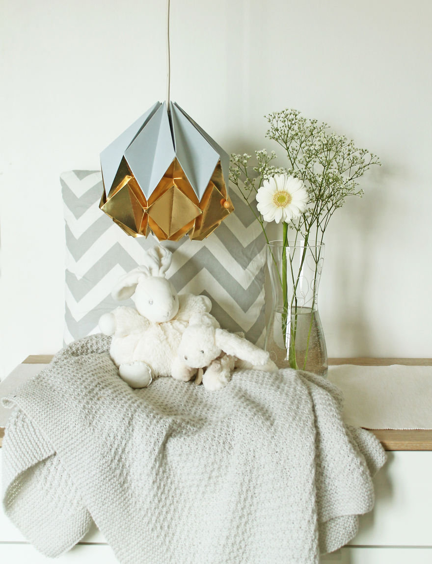 Tedzukuri Atelier Reinvents Origami Creating Colorful Handmade Lampshades