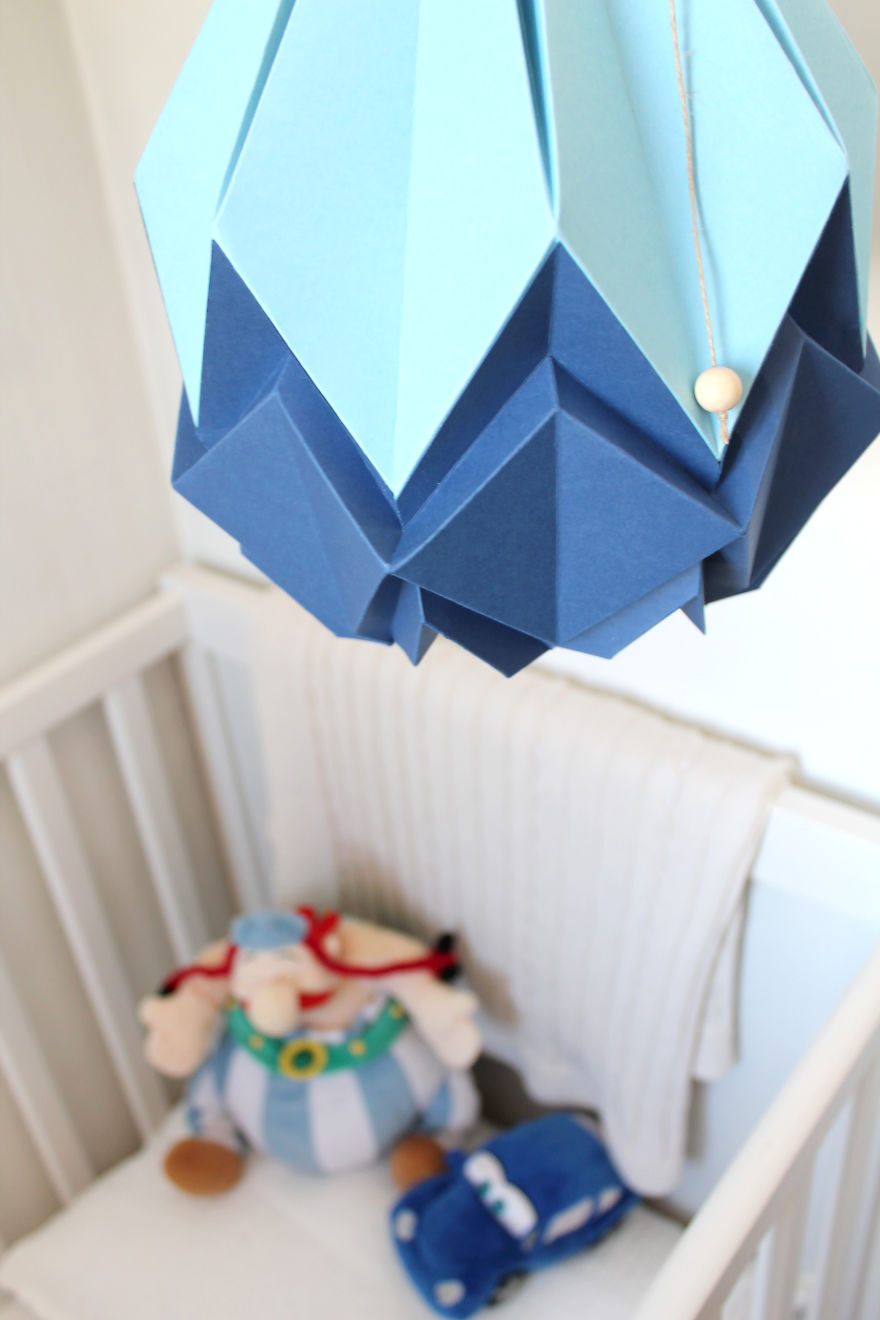 Tedzukuri Atelier Reinvents Origami Creating Colorful Handmade Lampshades