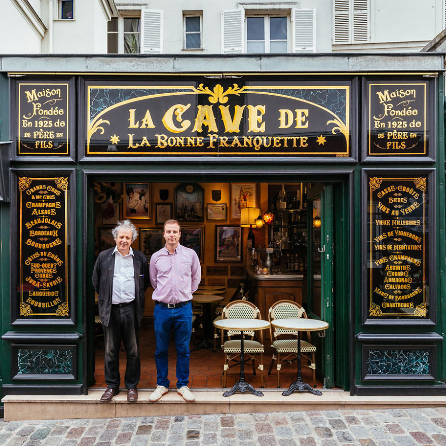 Luc Fracheboud And His Father Patrick At The Front Door Of Their Historic Restaurant