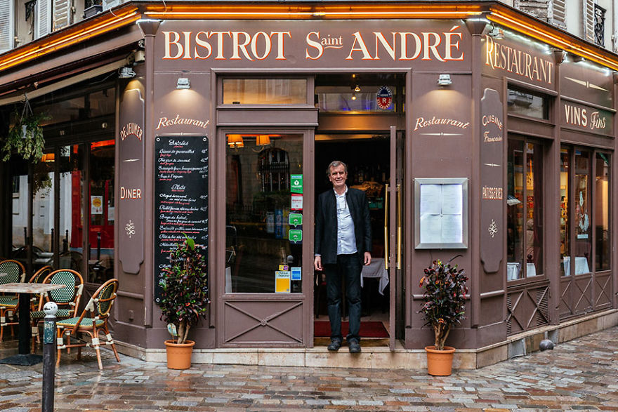 Bernard Hadid, At The Door Of His Genuinely Parisian Bistrot