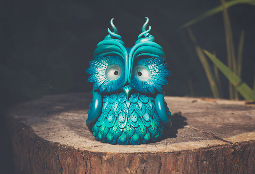 I've Created The Cosmic Night Owl, A Handmade Colour-Changing Illuminated Sculpture