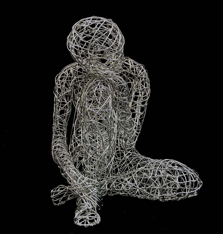 I Use Wire To Create These Sculptures