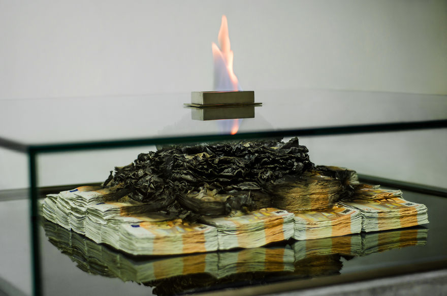 This Table Burns Money (literally)
