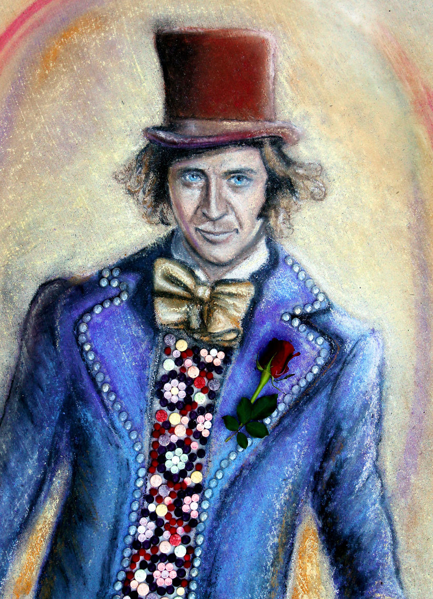 Willy Wonka Chalk Art That I Made With Real Candy