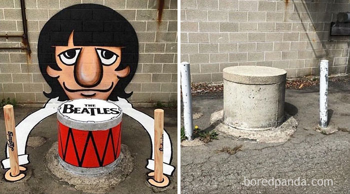 Ringo Starr Street Art In Barcelona, Spain