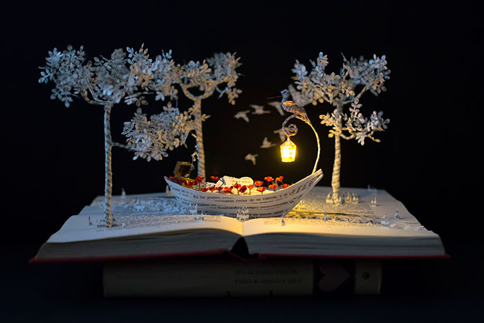 I Upcycle Old Books By Turning Them Into Magical Sculptures