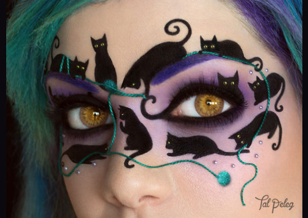 If one is not enough, try this black cat masquerade mask