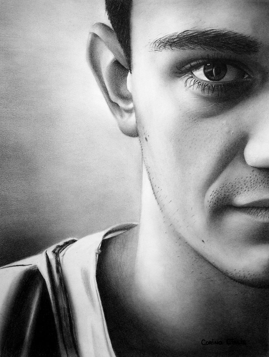 Stunning Charcoal And Pencil Portraits By Corina Cirlig