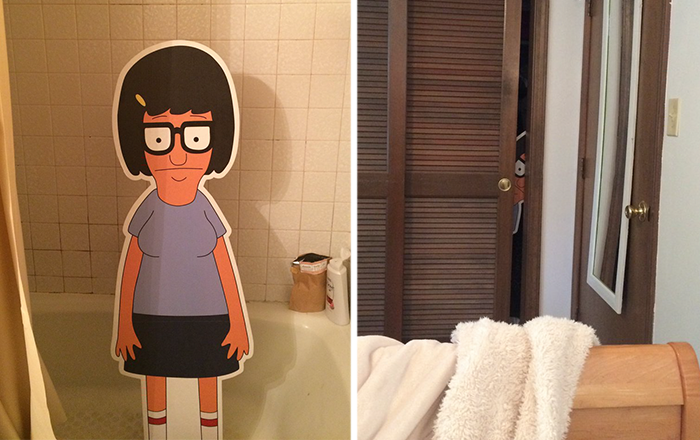 These Siblings Won’t Stop Pranking Each Other By Hiding Tina Belcher Cutout Around The House