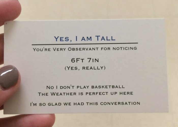 Super Tall 17-Year-Old Is Handing Out Business Cards To People Who Won’t Stop Asking About His Height