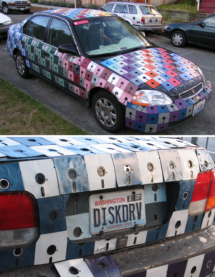 Floppy Disk Car Art