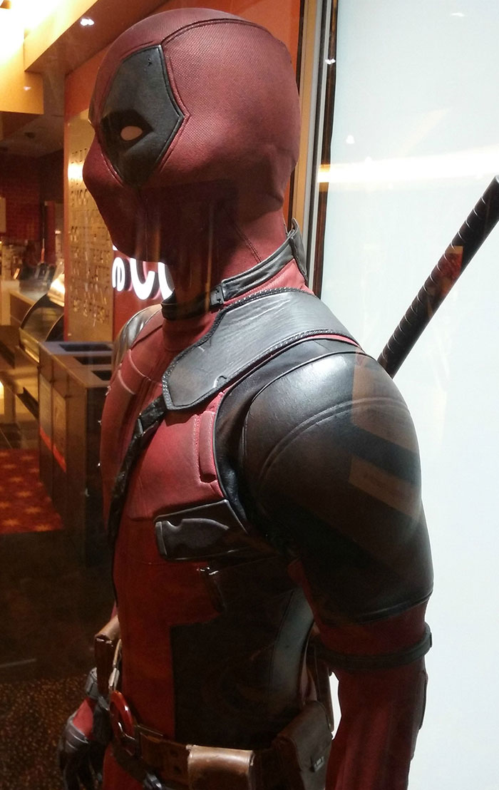 My Local Theater Had A Screen-used Deadpool Suit On Display Last Night