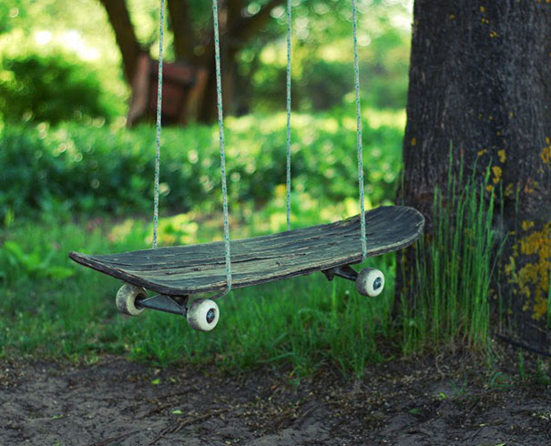 You Can Make Swings From An Old Skateboard