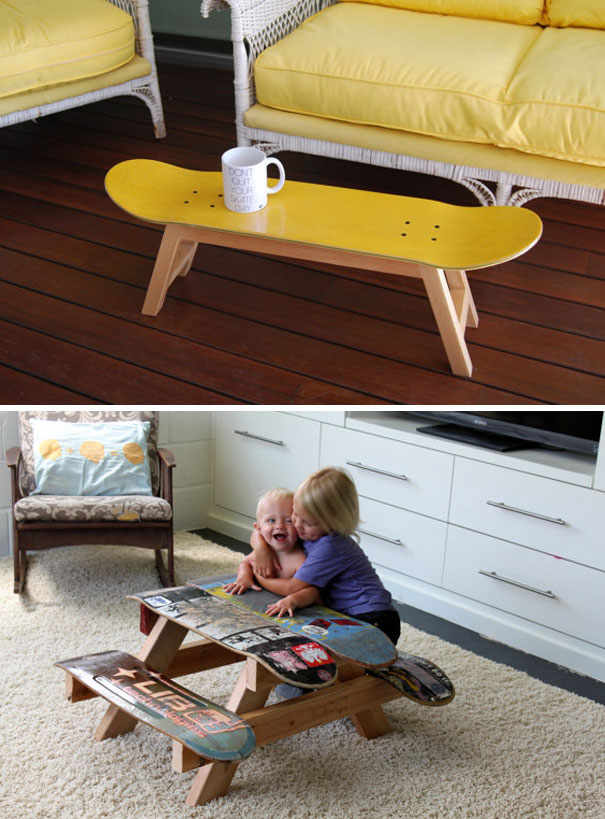 You Can Turn Your Old Skateboard Into A New Furniture