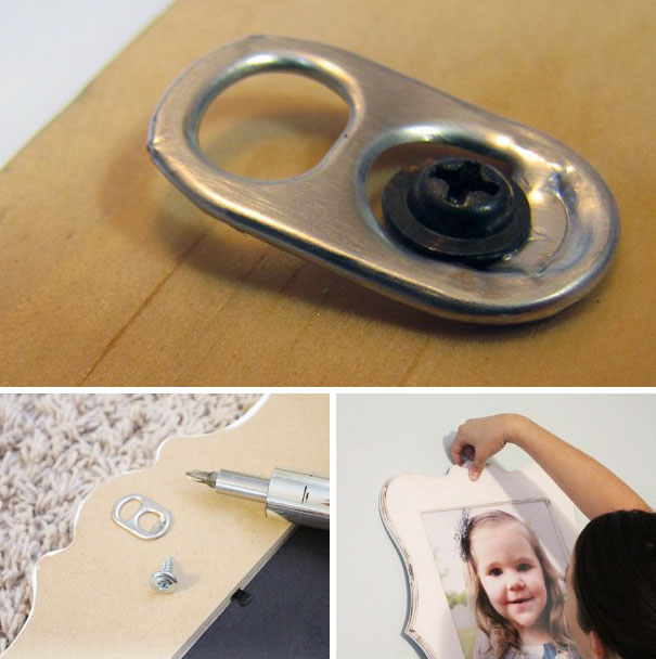 You Can Use A Pop Tab As A Photo Frame Hanger