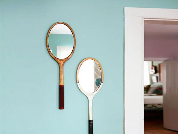 You Can Turn Your Old Badminton Rackets Into Mirrors