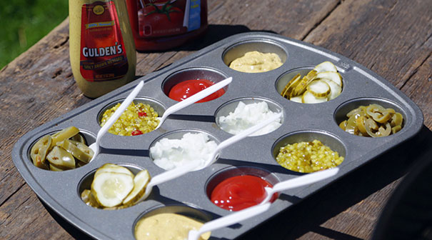 Use Your Muffin Tin For Barbeque Condiments