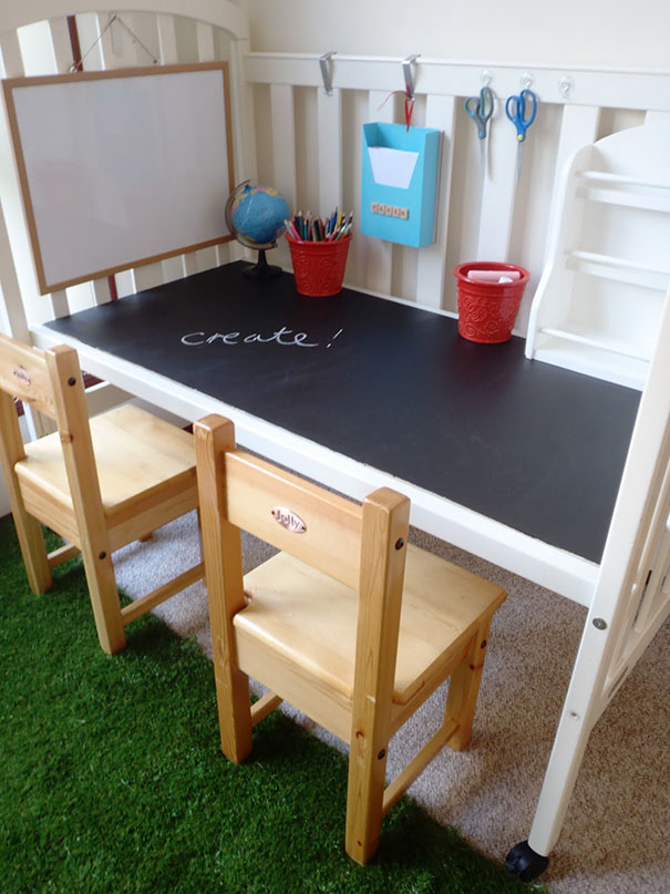 You Can Turn The Crib Into A Table When Children Grow Of It